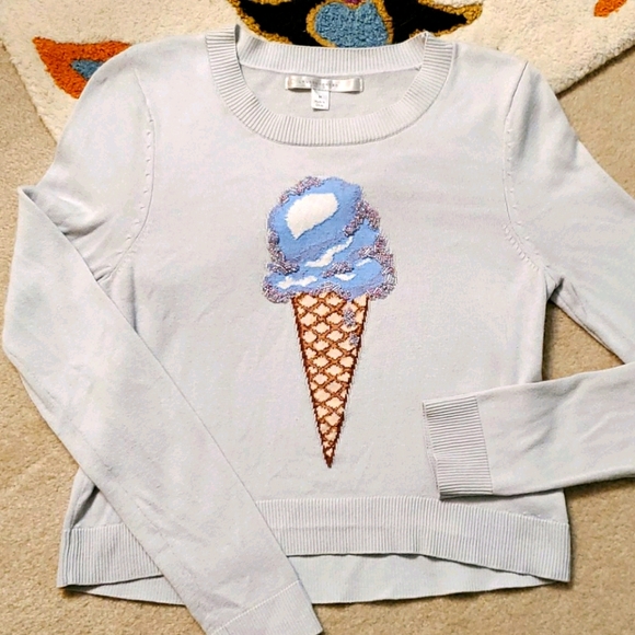 LC Lauren Conrad Sweaters - LC Lauren Conrad blue cotton sweater M